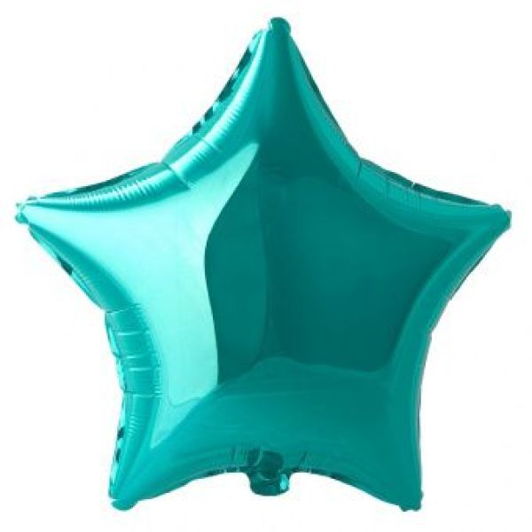 Шар-звезда 18"/46 см, фольга, тиффани