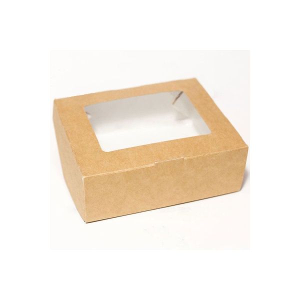 Коробка тонкий крафт с окном 10*8*3,5