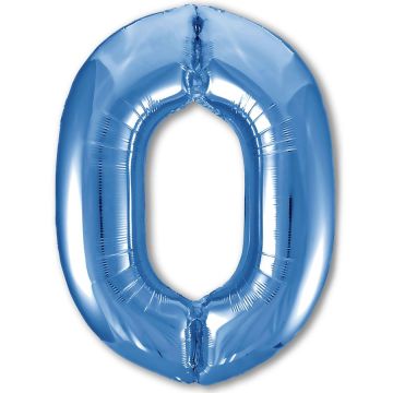 Шар ЦИФРА «0» Slim Синий 102см