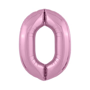 Шар ЦИФРА «0» Slim фламинго 102 см