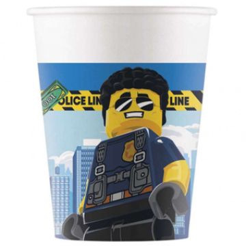 Стакан бумажный «Конструктор Лего/LEGO CITY», 200 мл, 8 шт.