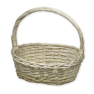 Корзина овал с ручкой 32*25*10(цвета в ас-те)
