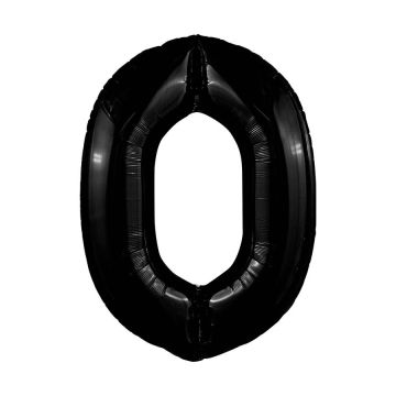 Шар ЦИФРА 0 Черный блеск / 102см