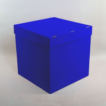 Коробка для воздушных шаров и подарков синия 30*30*30 см