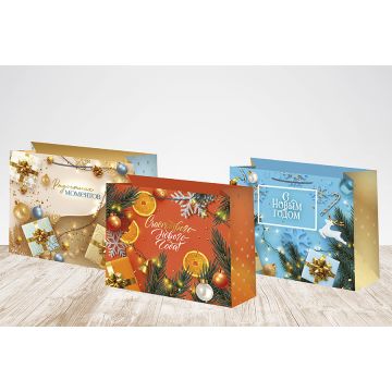 Пакет подарочный 32х26 см в ассортименте