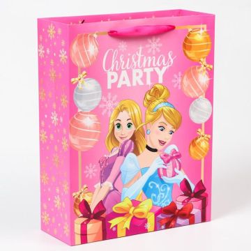 Пакет ламинат вертикальный «Cristmas party», Принцессы, 31х40х11,5