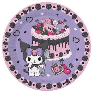 Тарелка бумажная «Куроми/Kuromi», 18 см, 6 шт.