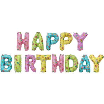 Набор шаров-букв (14''/36 см) Мини-Надпись «Happy Birthday»