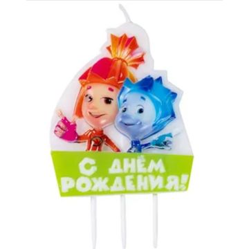 Свеча для торта Фиксики С ДР