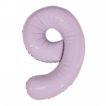 Шар-цифра, фольга, Орхидея, Slim, «Цифра 9», 102 см