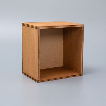 Ящик дерево 13,5х13хH8,6см, 1/2 кирпича, сплошной, натуральный