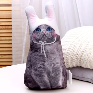 Игрушка антистресс, «Серый кот в шапке»