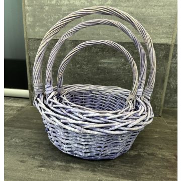 Корзина круглая с ручкой 33*13(36) цветное ассорти(цвет в ассортименте)