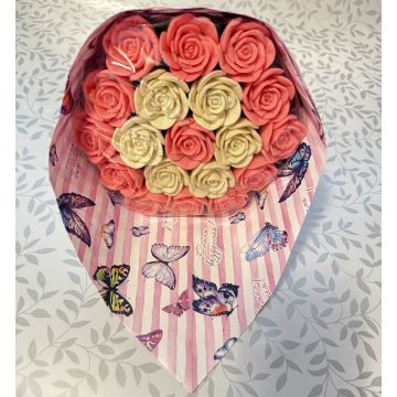 Шоколадные розочки открытые 19 штук. 250 гр.