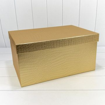 Коробка «Кожа крокодила» 37,5*26,5*16,5  матовое ассорти