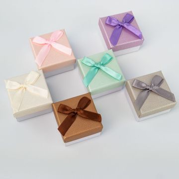 Коробка квадрат 5х5х3,5см, Жемчужинка, ассорти