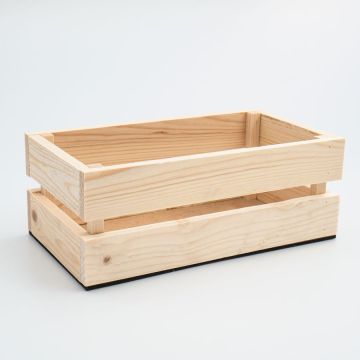 Ящик дерево 24,2х13,3хH9см,реечный, натуральный