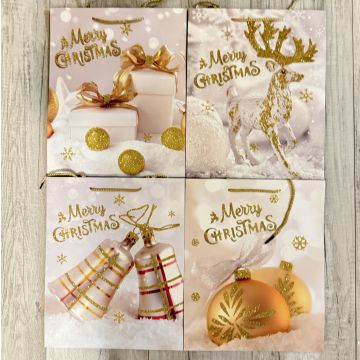 Пакет подарочный 32*26*10 «Merry Chritmas» в ассортименте