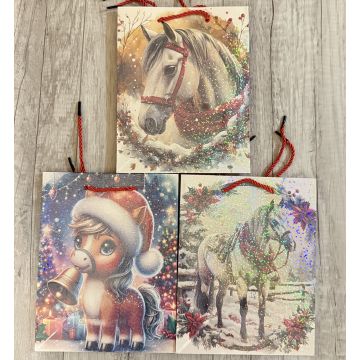 Пакет подарочный 18*23*10 «Лошадка» в ассортименте