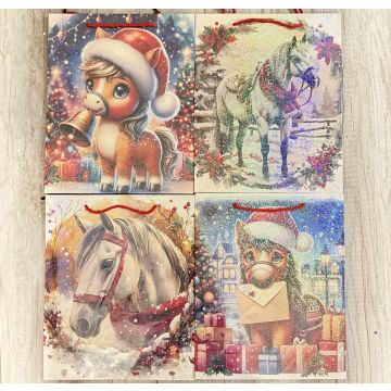 Пакет подарочный 31*42*12 «Лошадки» в ассортименте