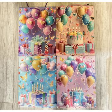 Пакет подарочный «Тортики» 31*41*12 в ассортименте