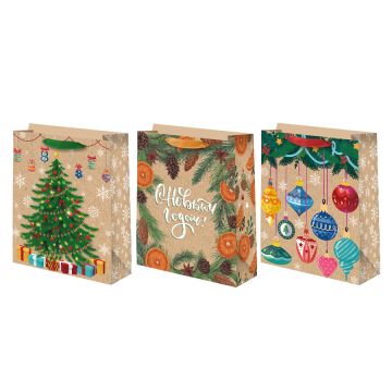 Пакет крафт подарочный 18х23 см в ассортименте