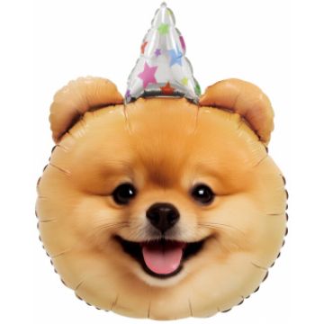Шар-фигура, фольга, «Собачка в колпачке, голова» 71 см