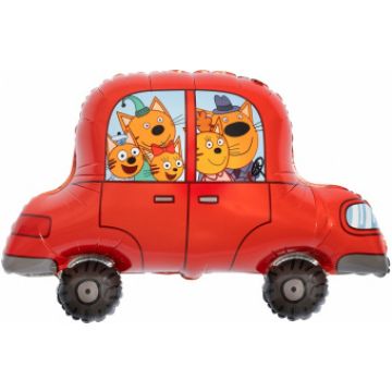 Шар-фигура, фольга, «Три кота. Автомобиль» 76 см