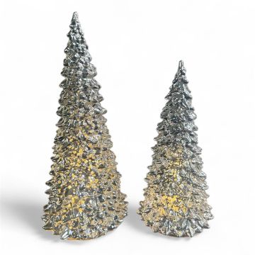 Светильник стеклянный «Ёлочка» 28 см Серебряная