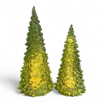 Светильник стеклянный «Ёлочка» 21 см Зелёная