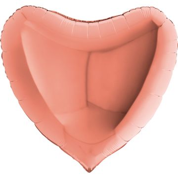 Сердце 91 см. Золото розовое