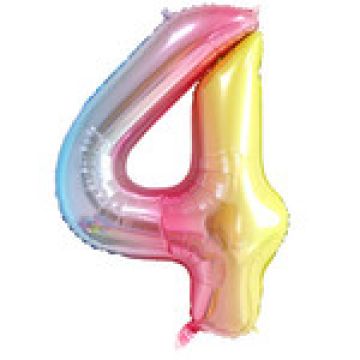 Градиент нежный цифра «4» 102см.