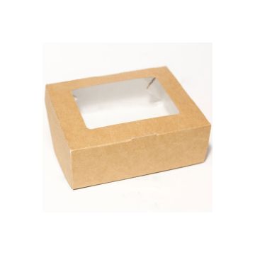 Коробка тонкий крафт с окном 10*8*3,5