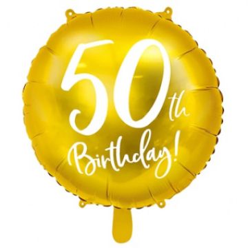 Круг 46 см, «Цифра 50», золото.
