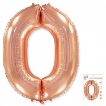 Золото розовое, «Цифра 0», 102 см