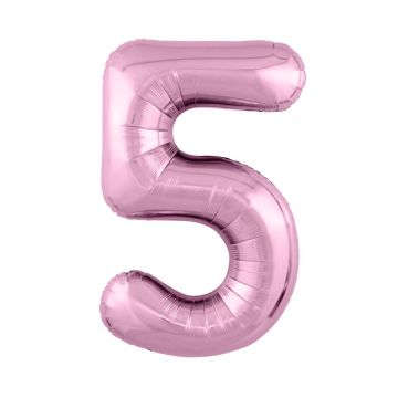 Шар ЦИФРА «5» Slim фламинго 102 см