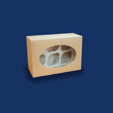Коробка тонкий крафт с окном сборная 25*17*10