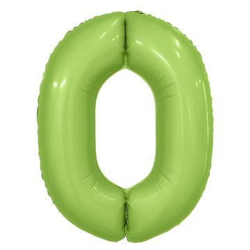 Шар Цифра «0» 102 см. Мистик Фисташка
